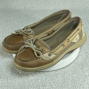 Sperry  Shoes Top Sider Boat Shoes Womens 6.5  9102047 Beige Leather Slip On